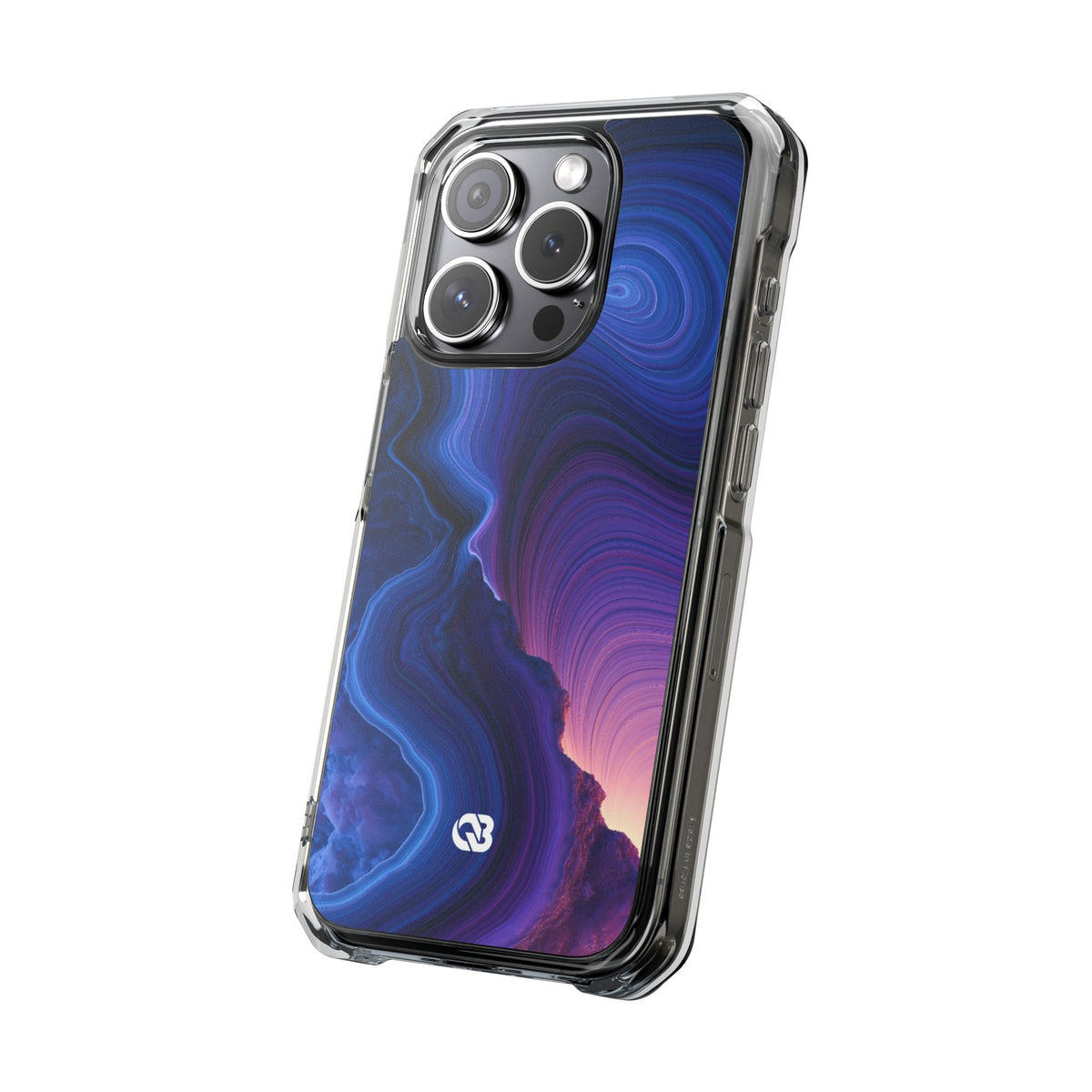 Radiant Strata · Clear Impact Magnetic Phone Case for iPhone · Blue