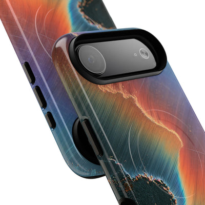 Prismatic Aura Shift · Tough 2.0 Magnetic Phone Case for iPhone · Blue