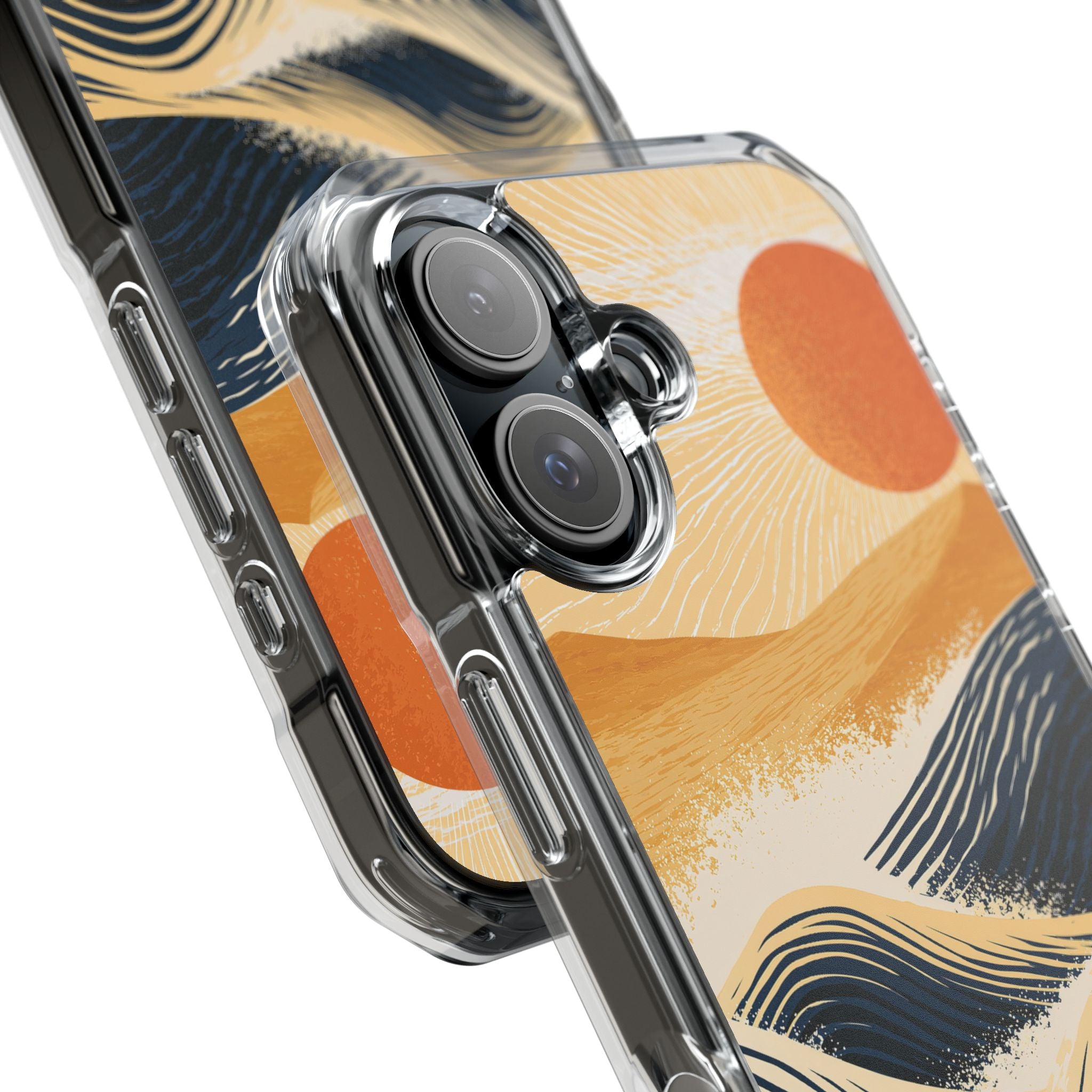 Blue Impact MagSafe Phone Case for iPhone - Kyoto Cresting Tide