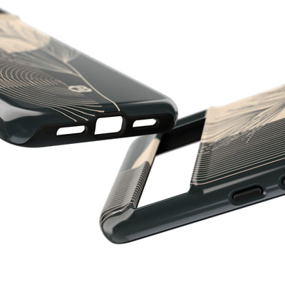 Black Tough Phone Case for Google Pixel - Obsidian Sand Willow