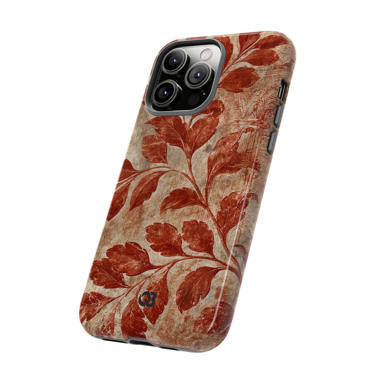 Terracotta Botanical Fresco · Tough Phone Case for iPhone · Red