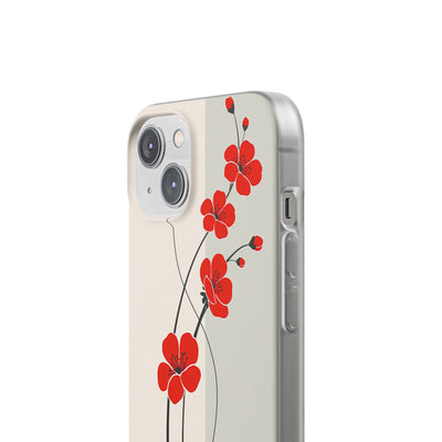 Red Lite Phone Case for iPhone - Crimson Plum Ink