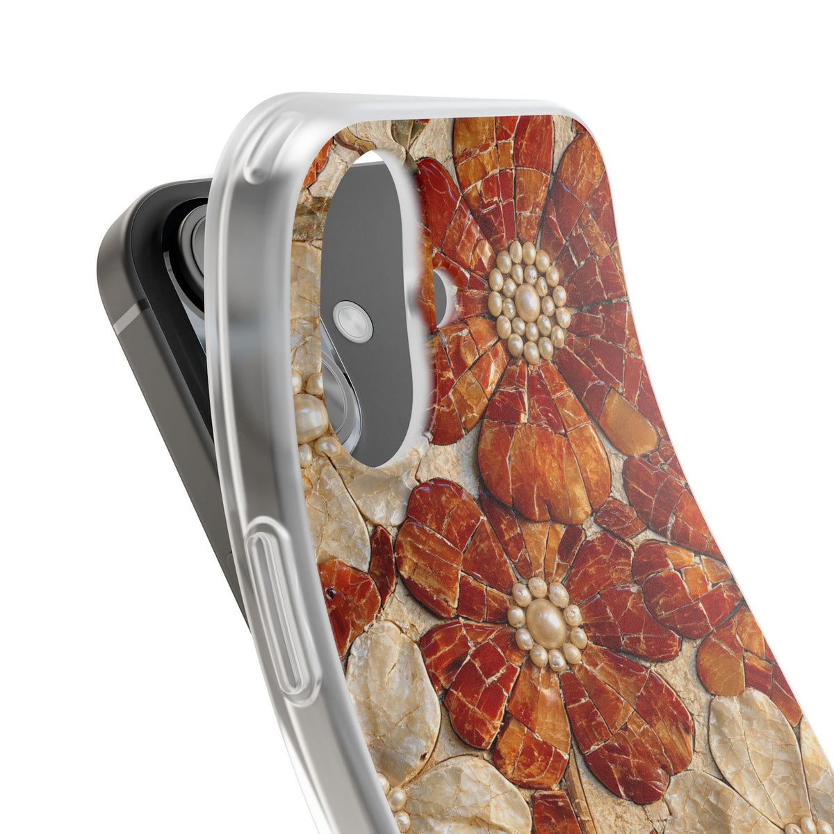 Carnelian Pearl Bloom · Lite Phone Case for iPhone ·  Orange