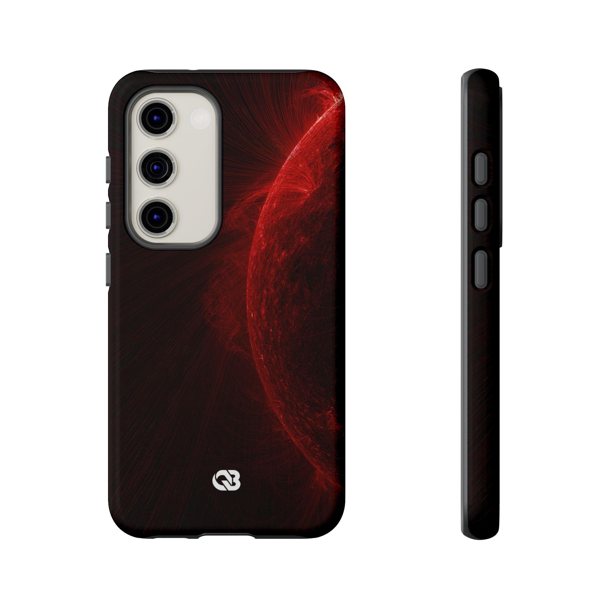 Red Tough Phone Case for Samsung - Solar Crimson Flare
