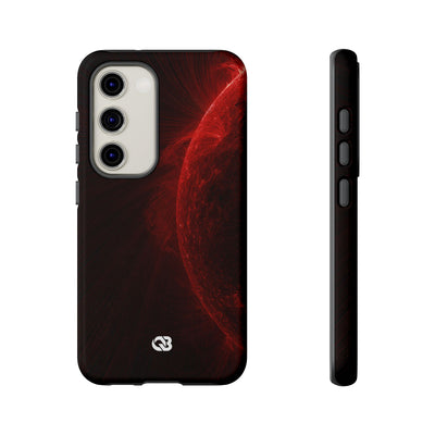 Red Tough Phone Case for Samsung - Solar Crimson Flare
