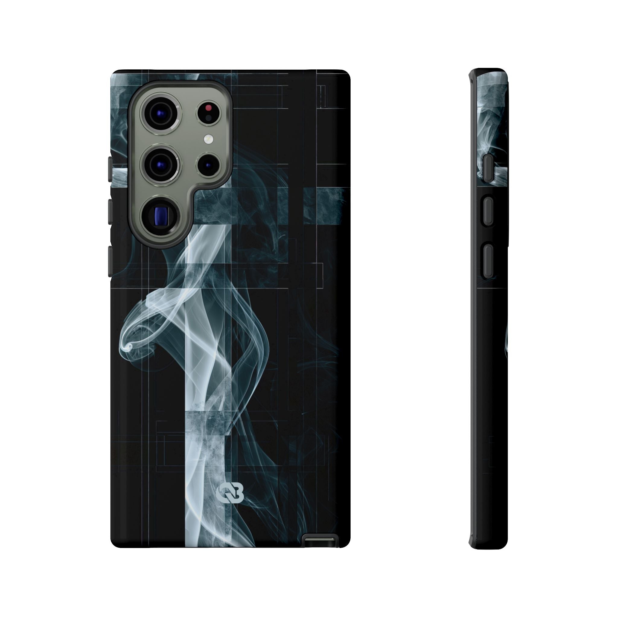 Black Tough Phone Case for Samsung - Arctic Vapor Grid