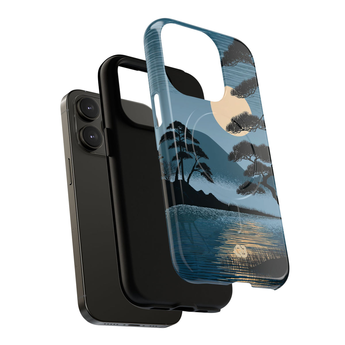Blue Tough 2.0 Magsafe Phone Case for iPhone - Midnight Kyoto Pine