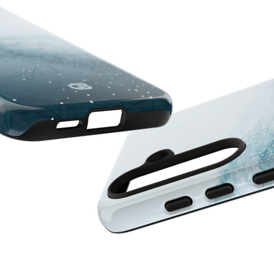 Teal Tough Phone Case for Samsung - Cyan Vector Lattice