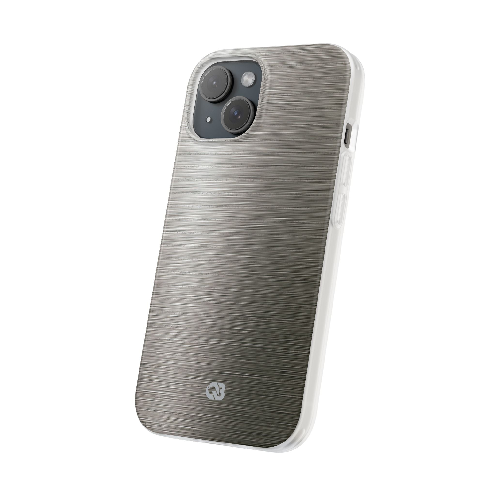 Grey Lite Phone Case for iPhone - Brushed Industrial Steel
