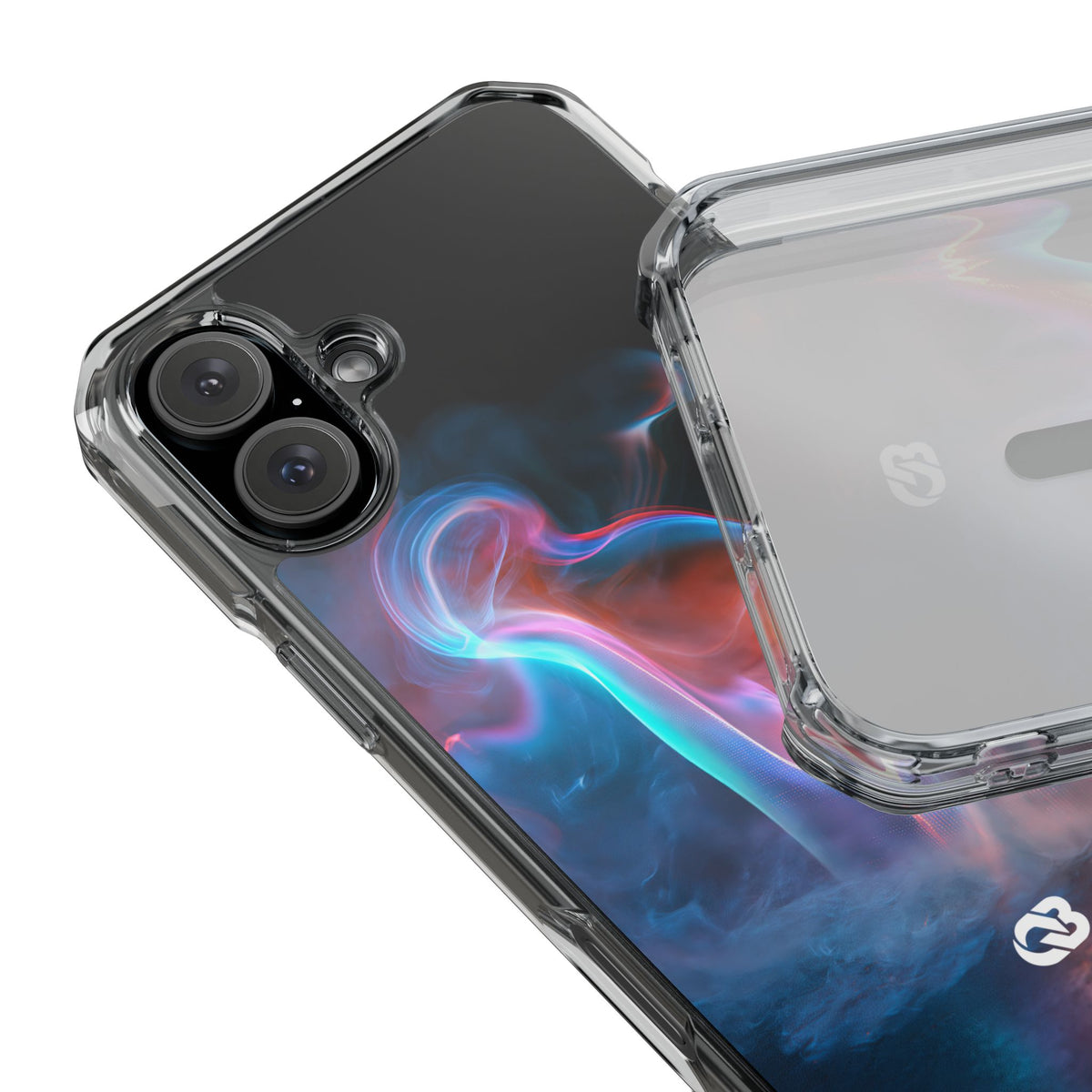 Neon Waveform · Clear Impact Magnetic Phone Case for iPhone · Black