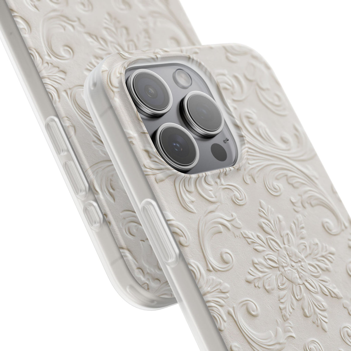 Sculpted Acanthus Relief · Lite Phone Case for iPhone ·  White