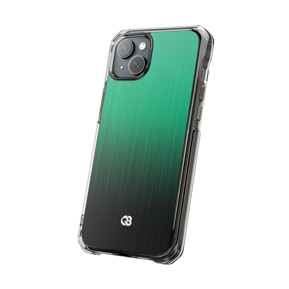 Emerald Cascade · Clear Impact Magnetic Phone Case for iPhone · Green