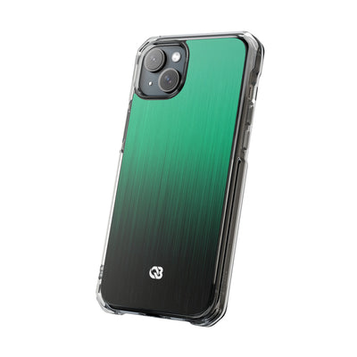 Emerald Cascade · Clear Impact Magnetic Phone Case for iPhone · Green