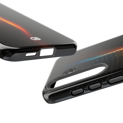 Luminous Refraction Grid · Tough Phone Case for Samsung · Black