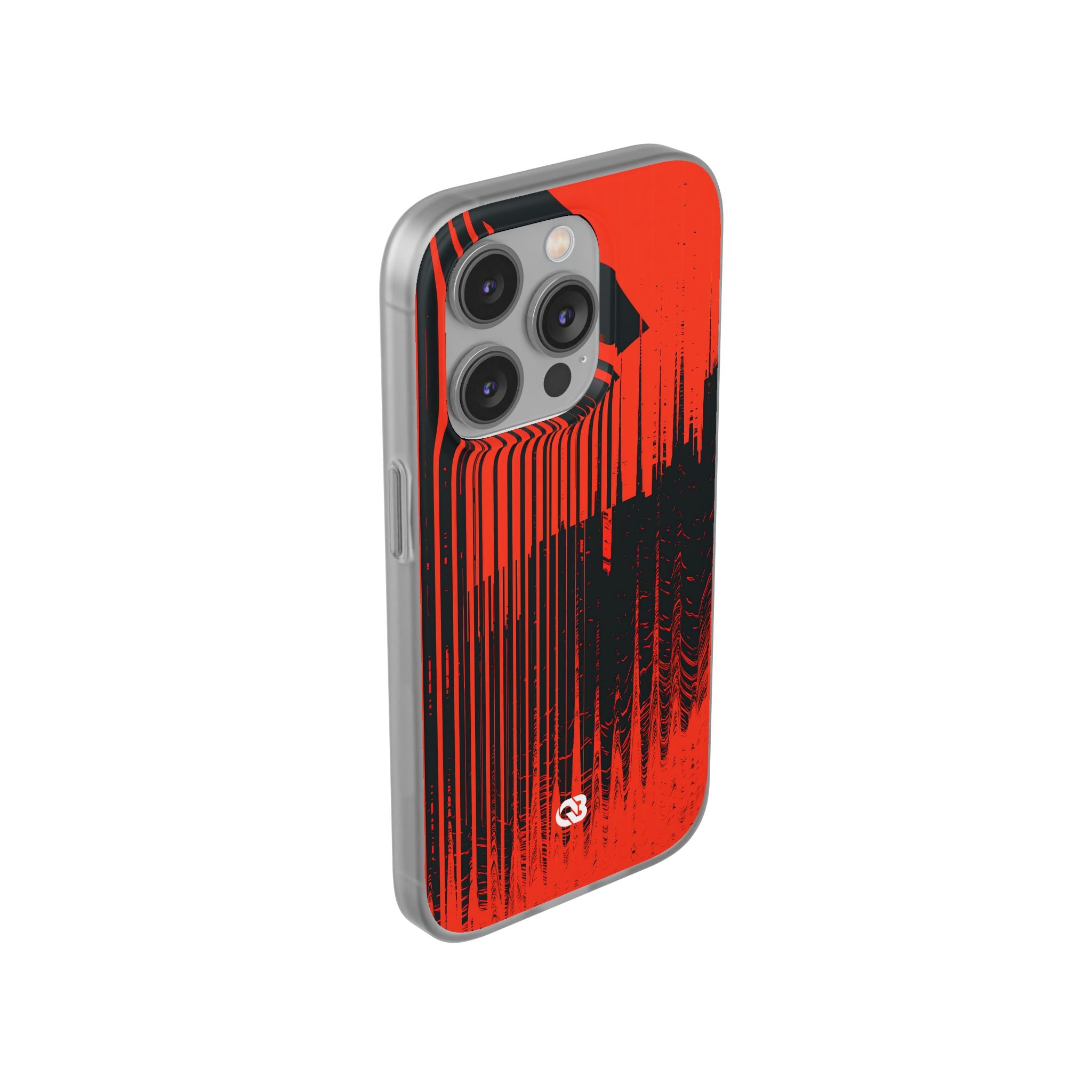 Red Lite Phone Case for iPhone - Crimson Brutalist Distortion