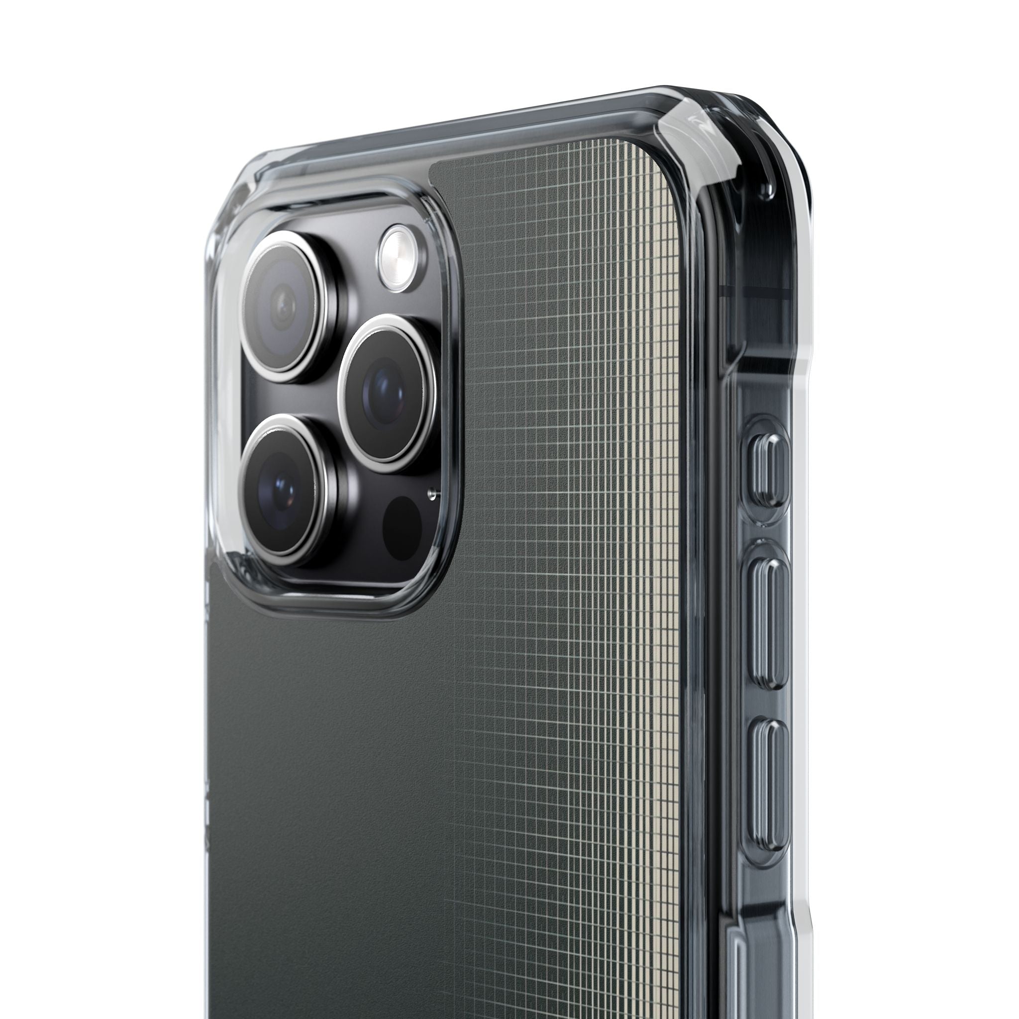 Grey Impact MagSafe Phone Case for iPhone - Charcoal Tech Grid