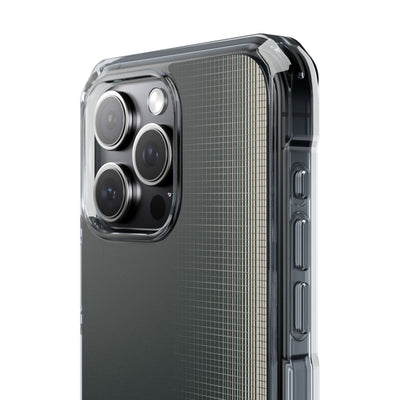 Grey Impact MagSafe Phone Case for iPhone - Charcoal Tech Grid