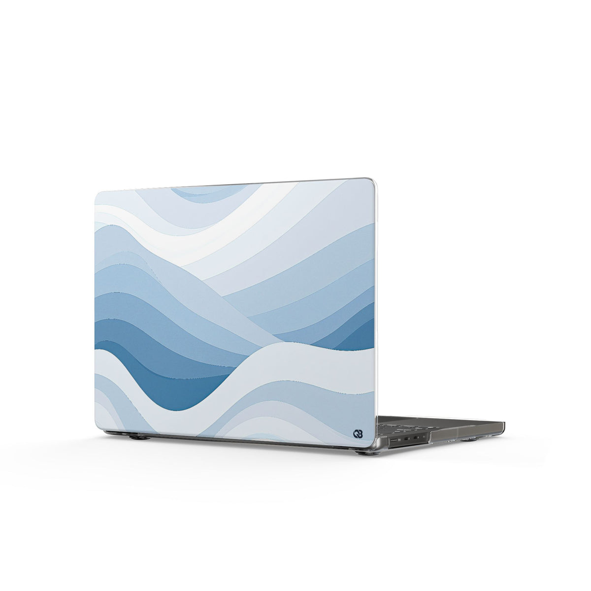Glacial Contour · Clear Hard Case for MacBook · Blue