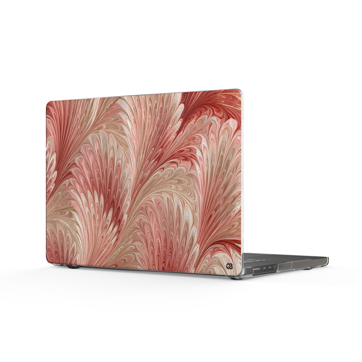Blush Petal Plume · Clear Hard Case for MacBook · Pink