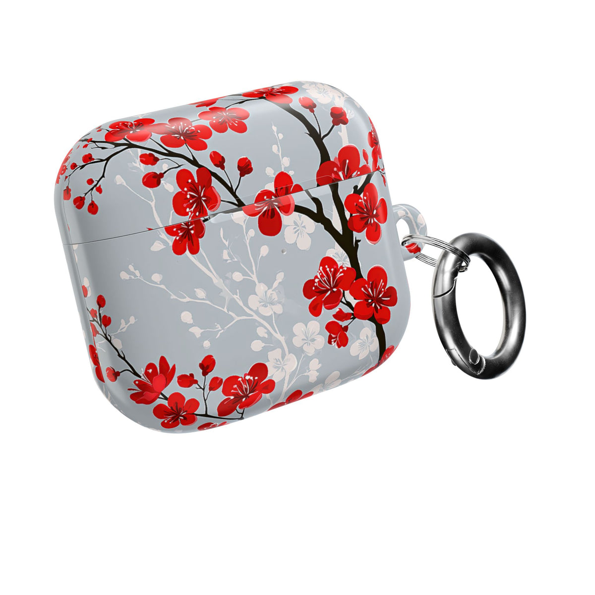 Scarlet Plum Blossom · Hard Case for AirPods & AirPods Pro · Red