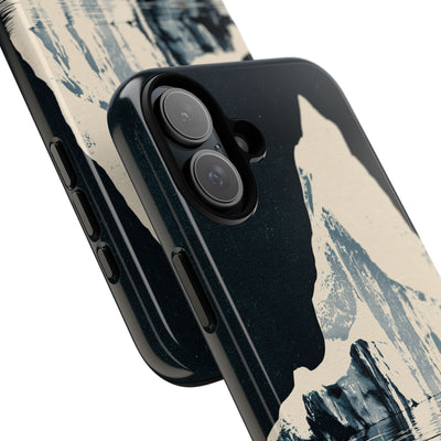 Blue Tough Phone Case for iPhone - Frozen Navy Monolith