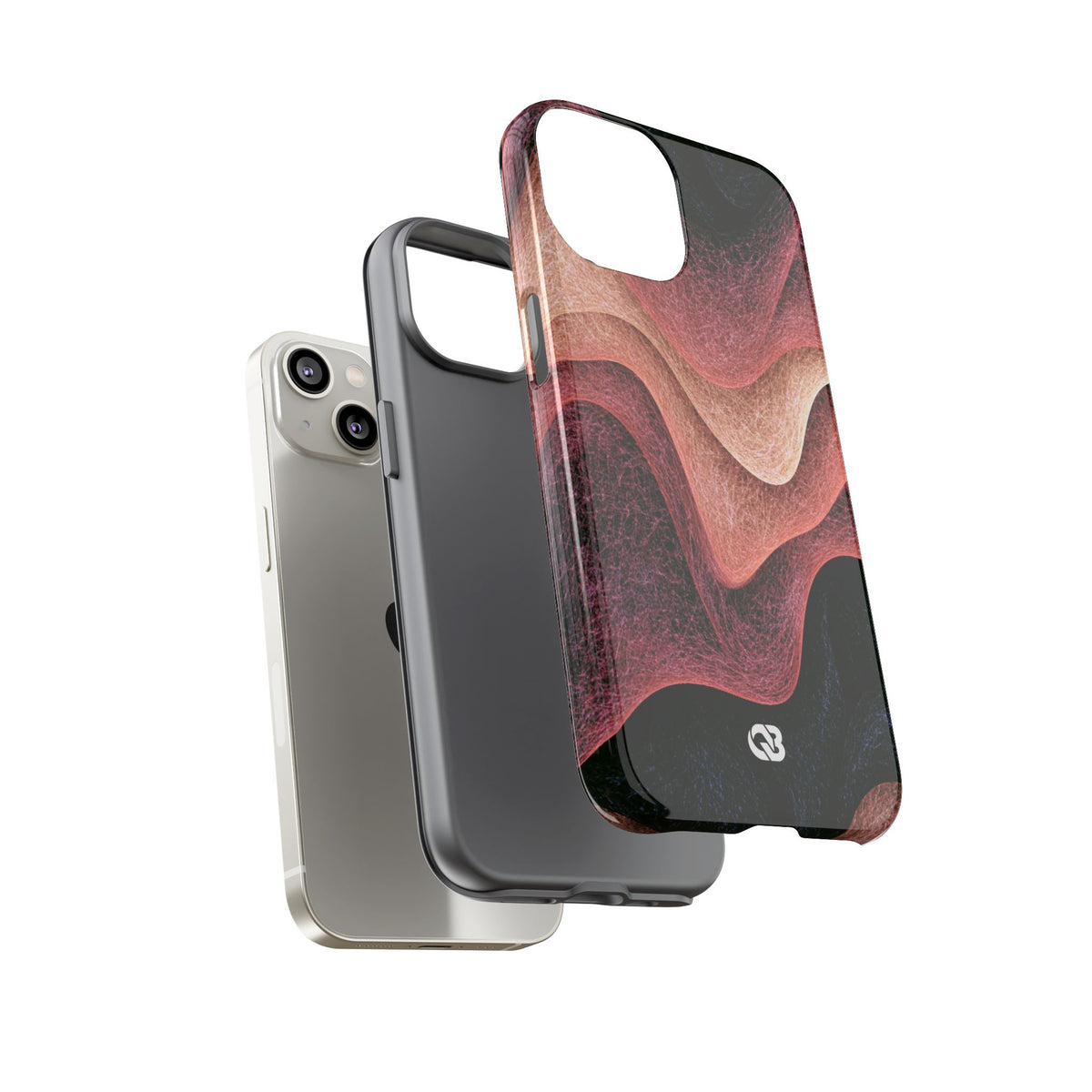 Rose Contour Waves · Tough Phone Case for iPhone · Pink