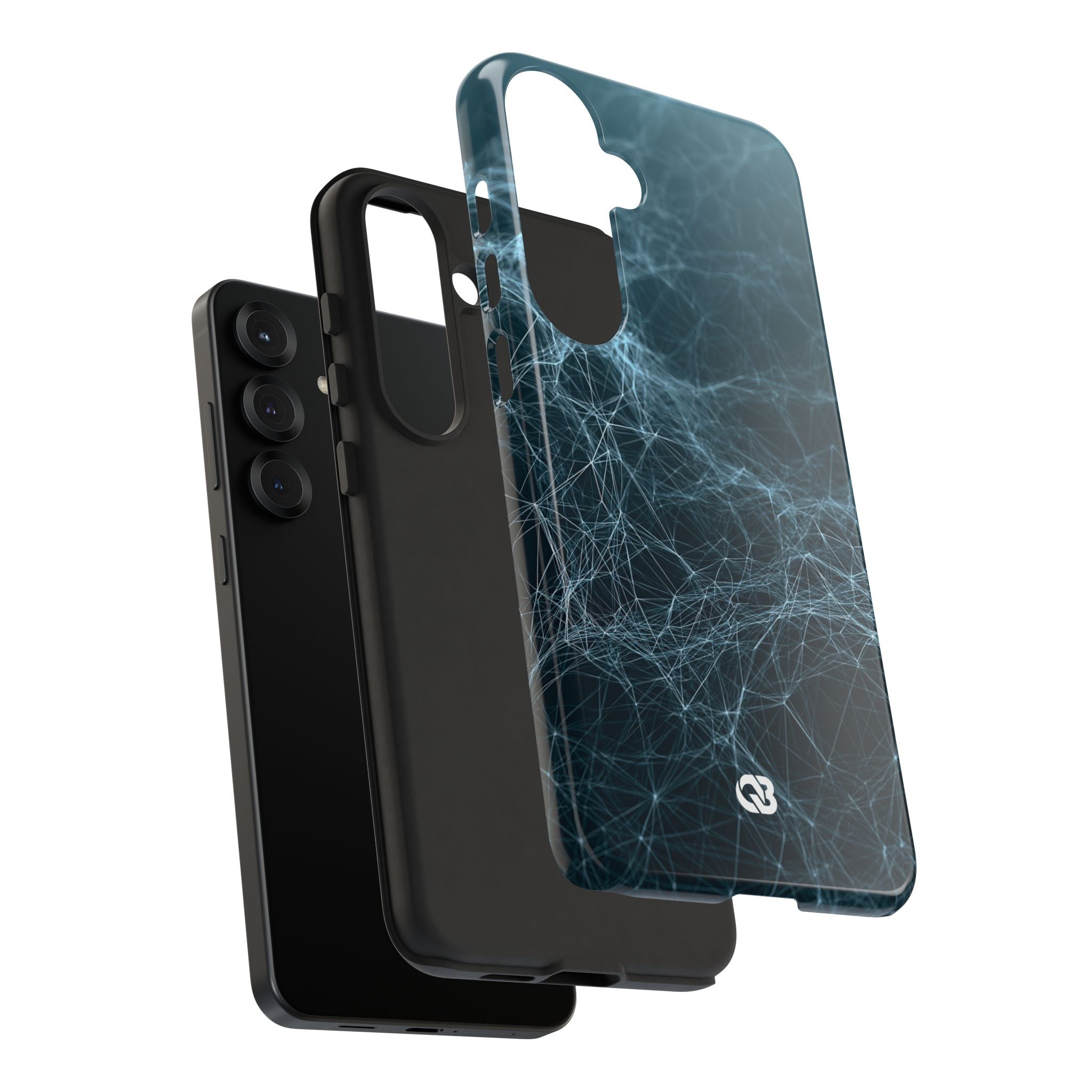 Teal Tough Phone Case for Samsung - Arctic Neural Mesh
