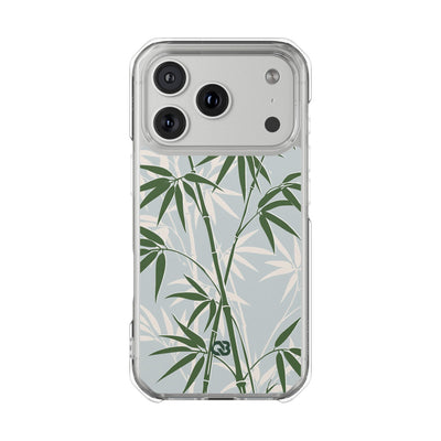 Serene Bamboo · Clear Impact Magnetic Phone Case for iPhone ·  Green
