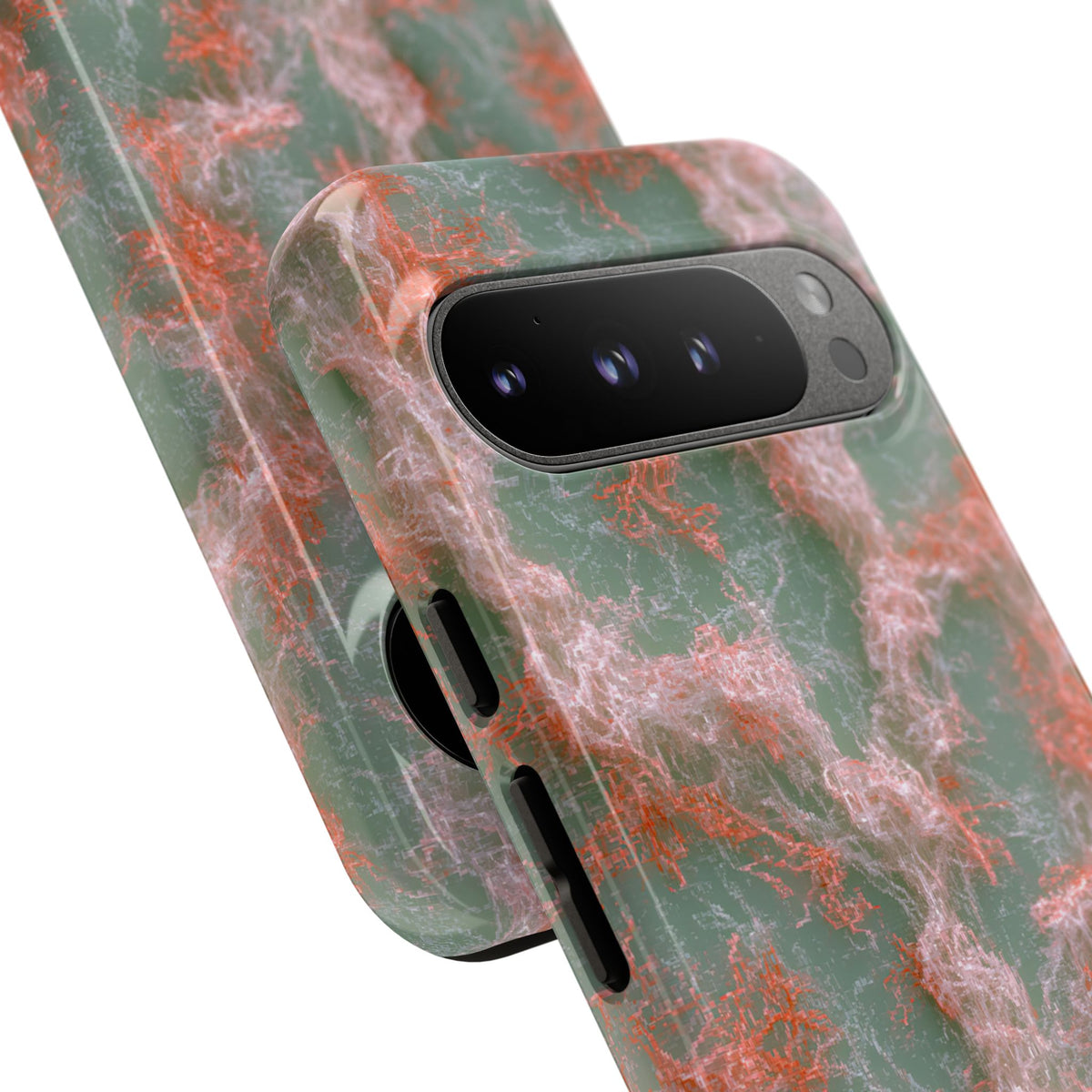 Coral Pixel Matrix · Tough Phone Case for Pixel ·  Green