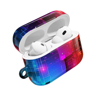 Spectral Circuit Grid · Hard Case for AirPods & AirPods Pro · Black