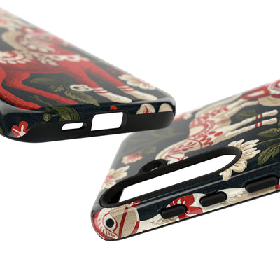 Nordic Dala Meadow · Tough Phone Case for Samsung · Red