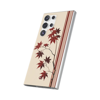 Red Lite Phone Case for Samsung - Crimson Momiji Stripe