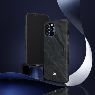 Dark Slate Strata · Tough Phone Case for iPhone · Black