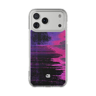 Neon Signal Shift · Clear Impact Magnetic Phone Case for iPhone · Purple