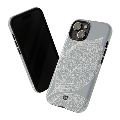 Grey Tough Phone Case for iPhone - Frosted Ash Veins
