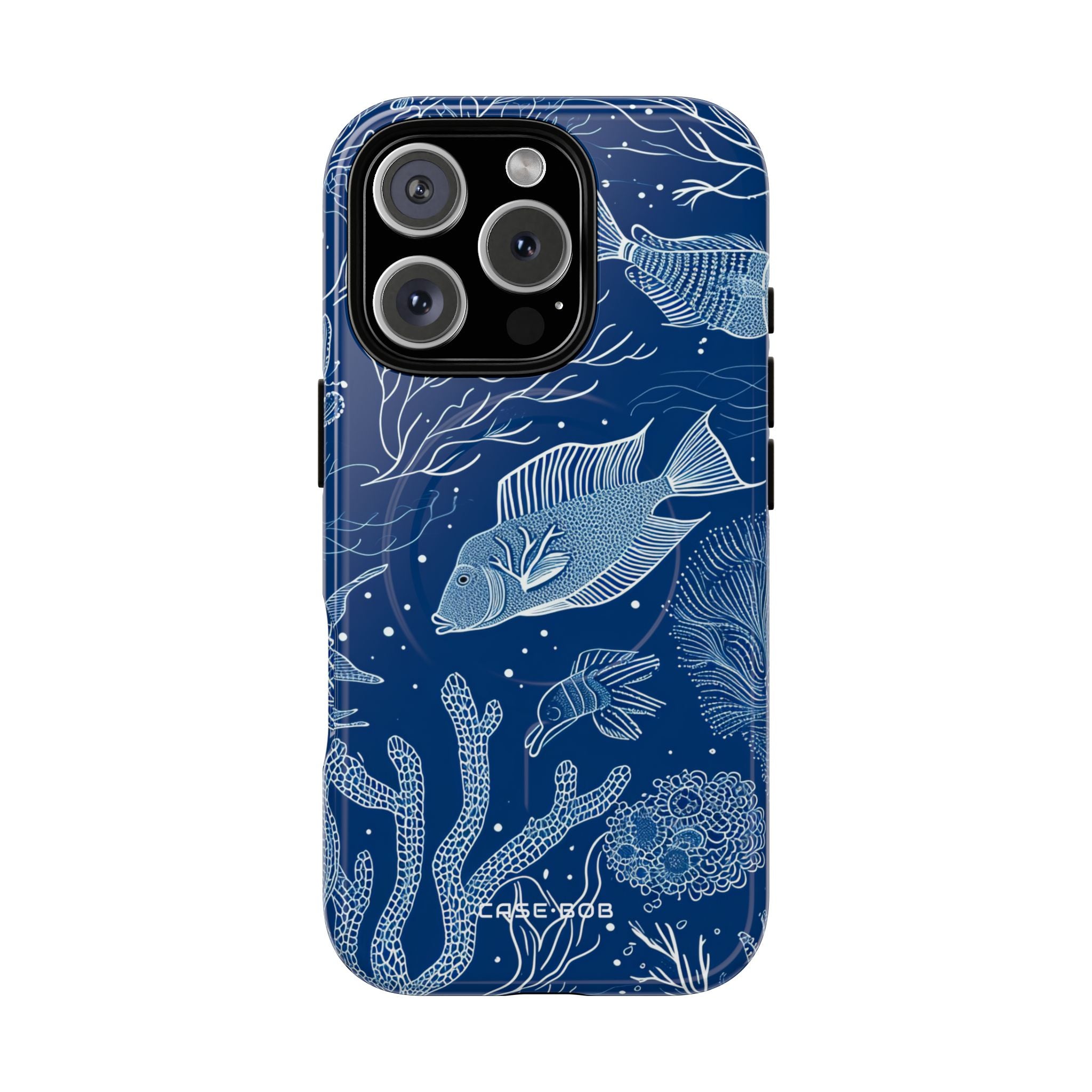 Navy Scale Reef iPhone 16 Pro Case - Tough+