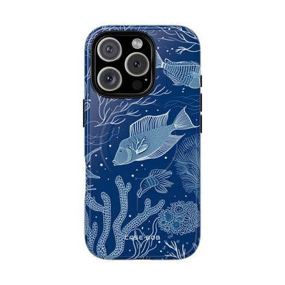 Navy Scale Reef iPhone 16 Pro Case - Tough+