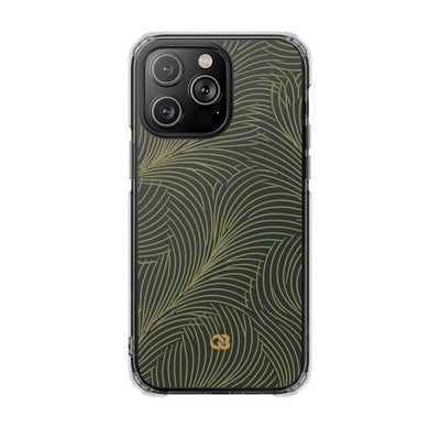 Green Impact MagSafe Phone Case for iPhone - Dark Olive Plume
