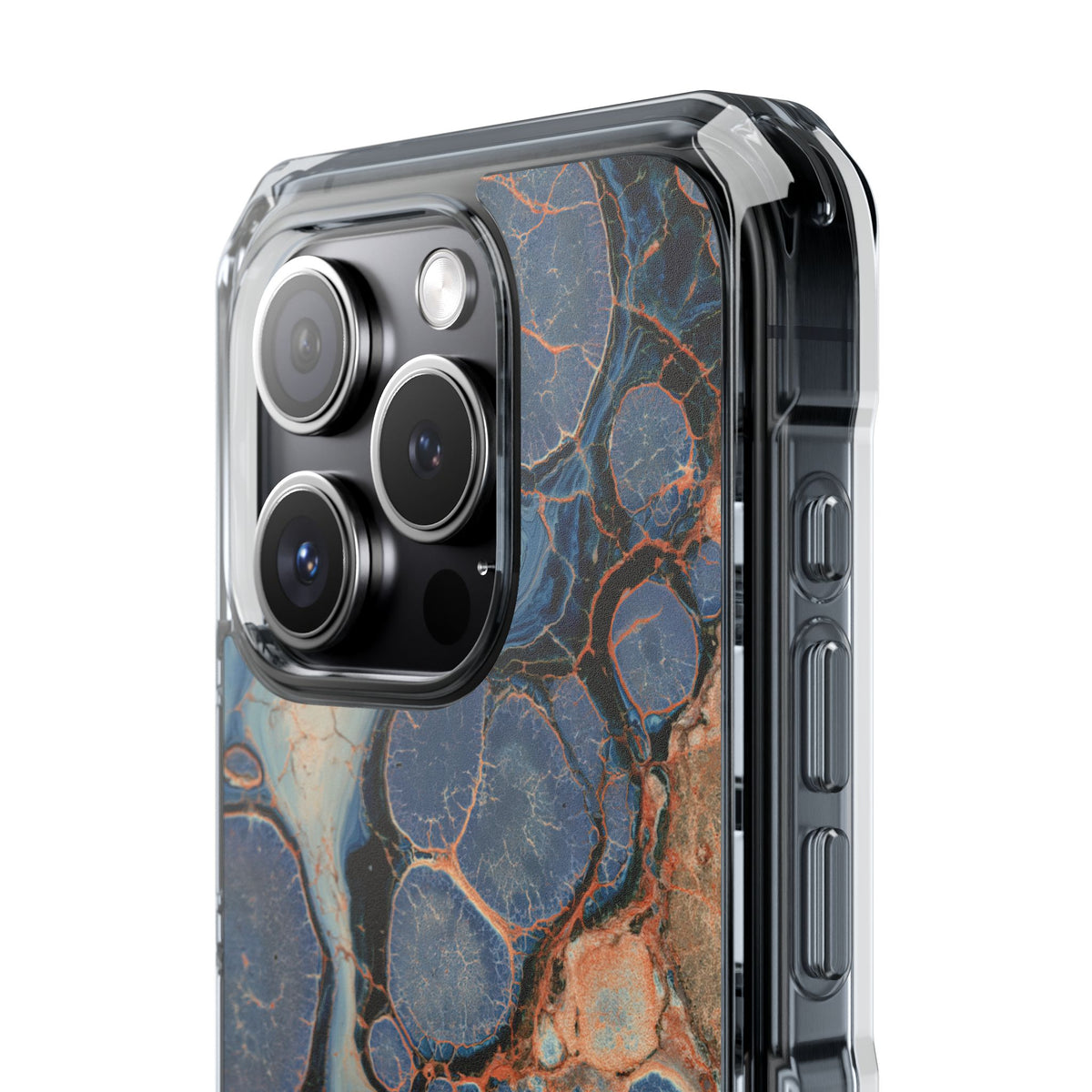 Astral Orb Resonance · Clear Impact Magnetic Phone Case for iPhone · Blue