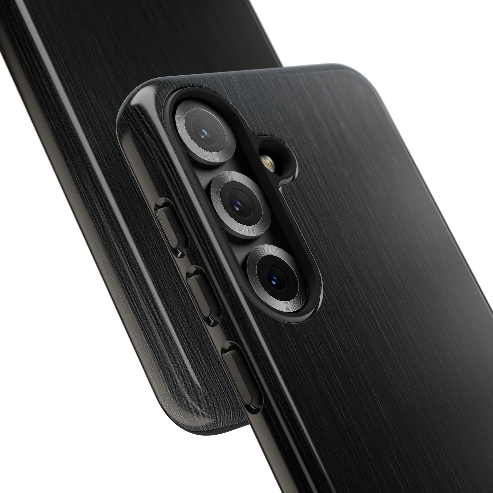 Black Tough Phone Case for Samsung - Brushed Obsidian Slate