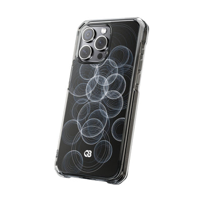 Black Impact MagSafe Phone Case for iPhone - Frosted Ring Matrix