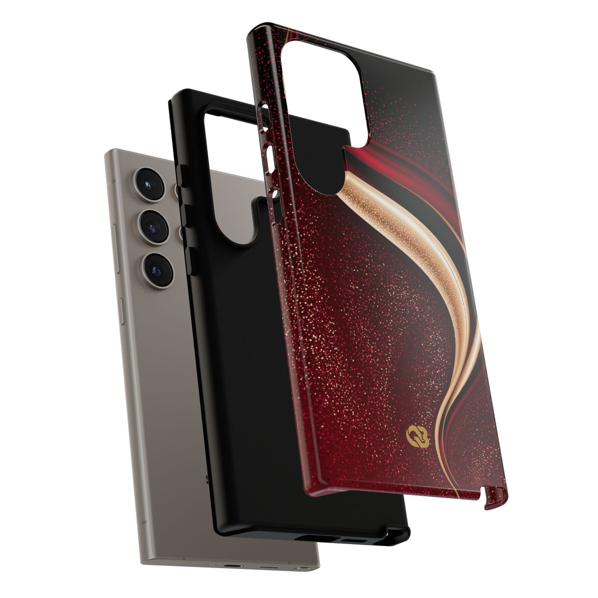 Gilded Crimson Flow · Tough Phone Case for Samsung · Red