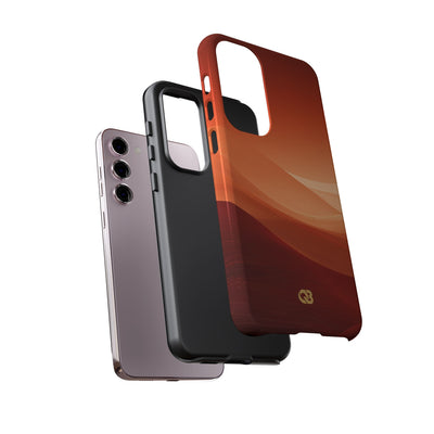 Orange Tough Phone Case for Samsung - Crimson Dune Gradient