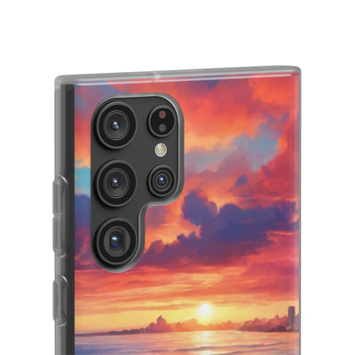 Crimson Shore Horizon · Soft Handyhülle für Samsung