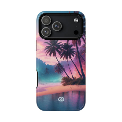 Neon Shore Palms · Tough+ Handyhülle für iPhone · Magsafe
