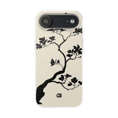 Beige Lite Phone Case for iPhone - Obsidian Bonsai Silhouette