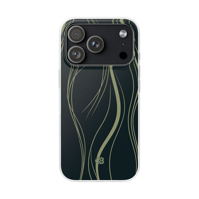Green Lite Phone Case for iPhone - Obsidian Sage Flow