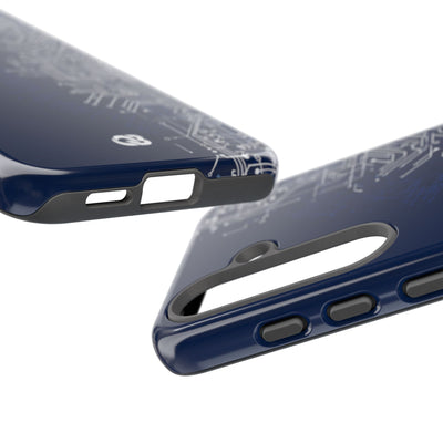 Blue Tough Phone Case for Samsung - Cobalt Circuit Logic