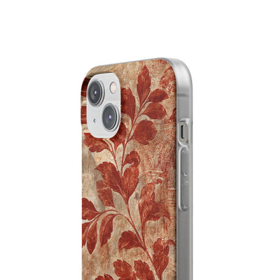 Terracotta Botanical Fresco · Lite Phone Case for iPhone ·  Red