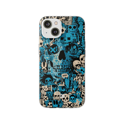 Electric Skull Graffiti · Lite Phone Case for iPhone ·  Blue